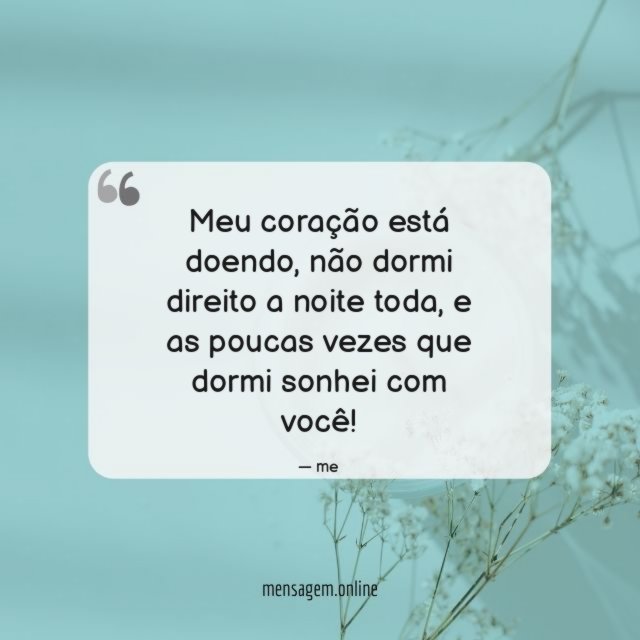 Meu coração está doendo
