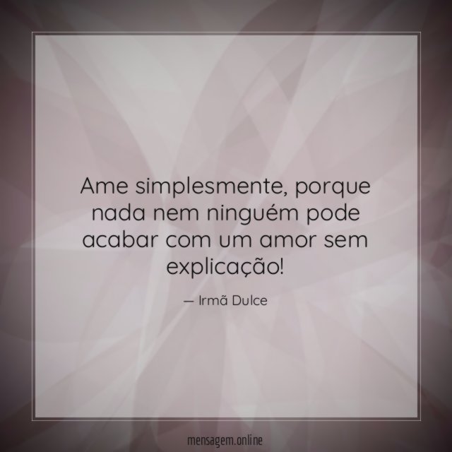 Ame simplesmente