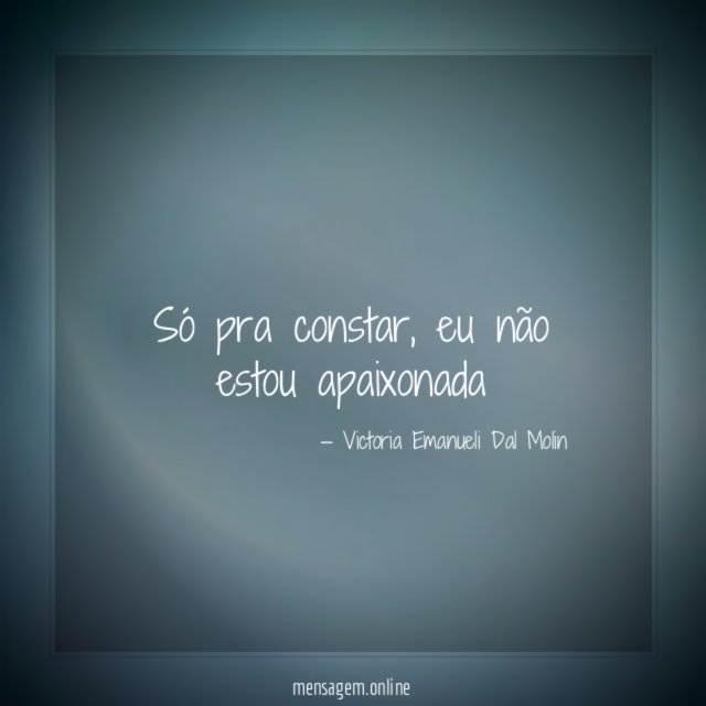 Só pra constar