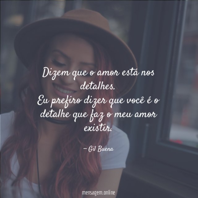 Dizem que o amor está nos detalhes
