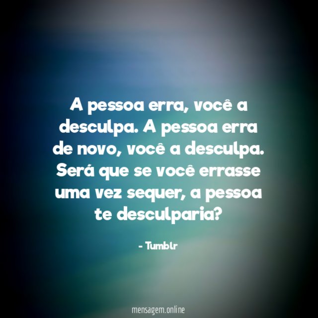 A pessoa erra