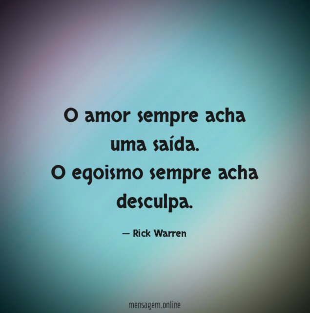 O amor sempre acha uma saída