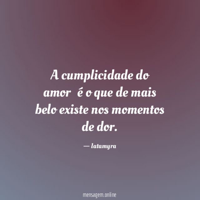 A cumplicidade do amor