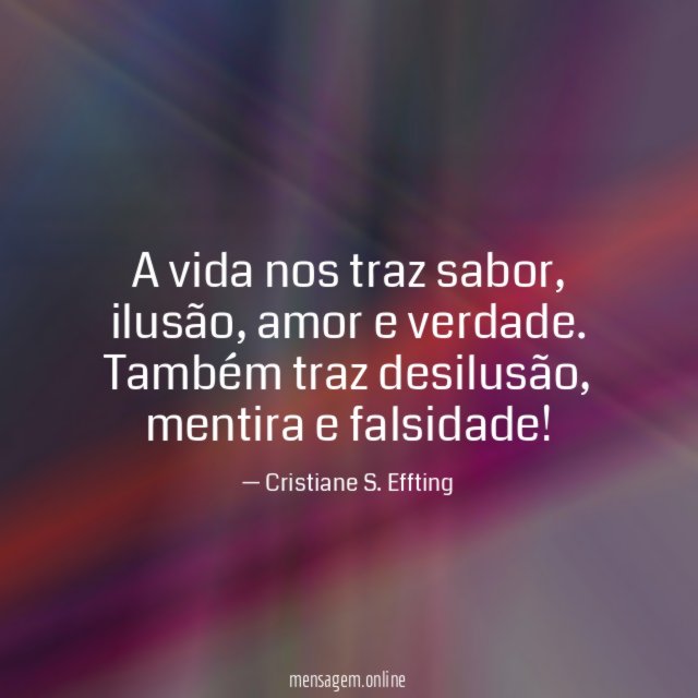A vida nos traz sabor