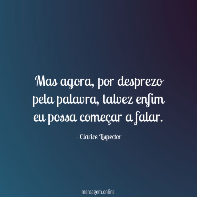 Mas agora