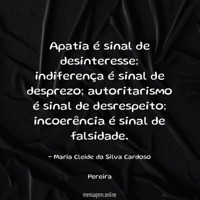 Apatia é sinal de desinteresse