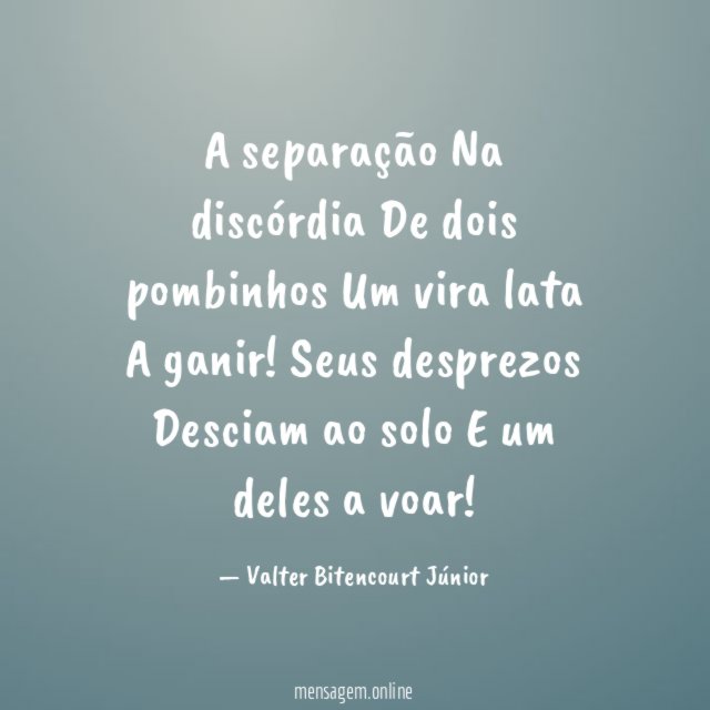 A separação