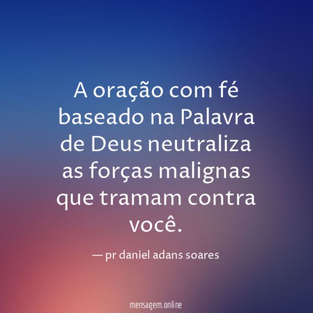 A oração com fé baseado na Palavra de