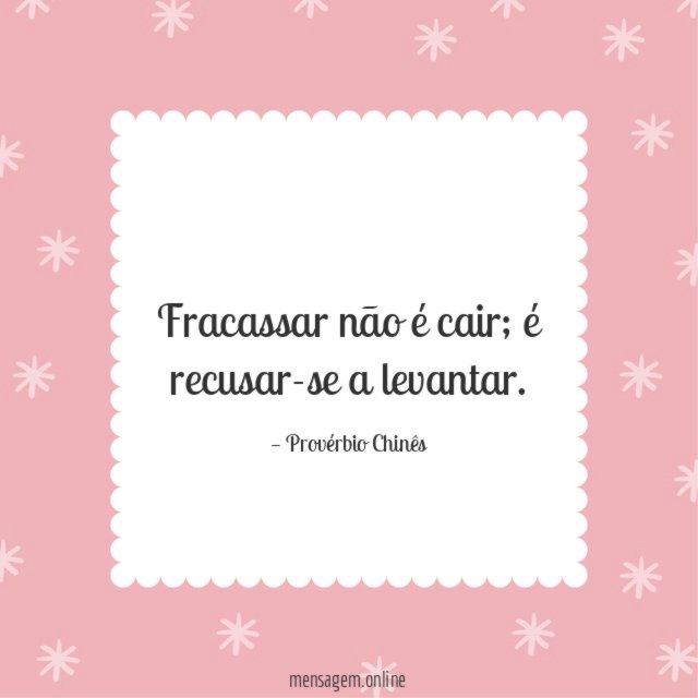 Fracassar não é cair