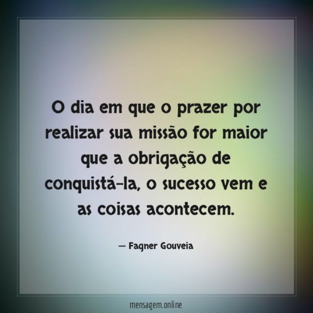 O dia em que o prazer por realizar
