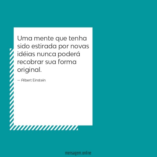 Uma mente que tenha sido estirada por novas