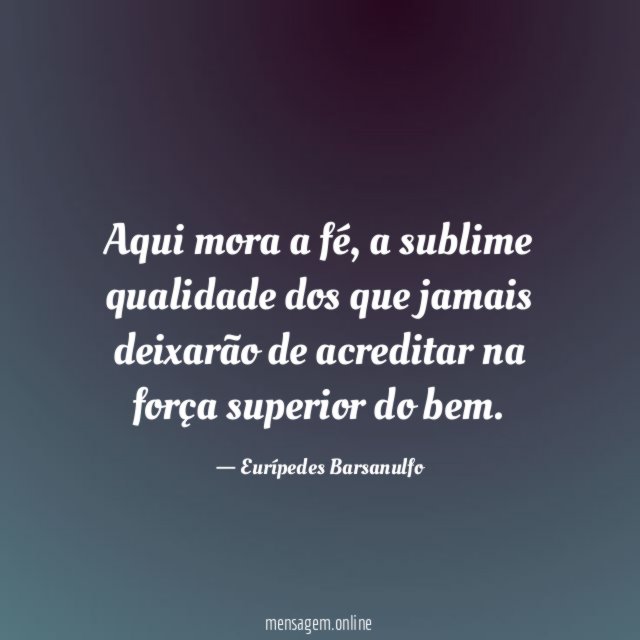 Aqui mora a fé