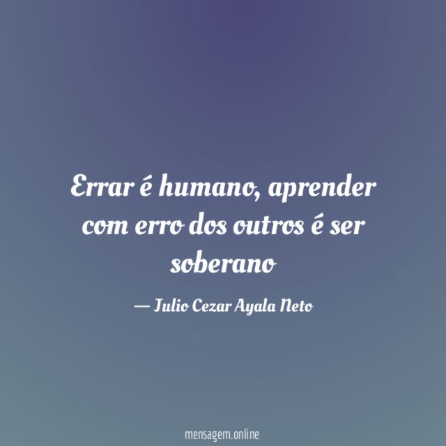 Errar é humano