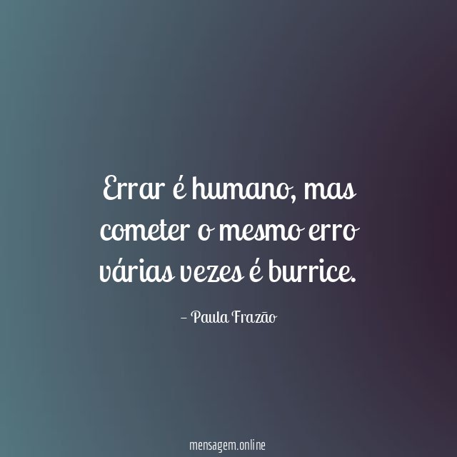 Errar é humano