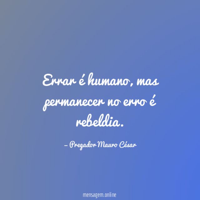 Errar é humano