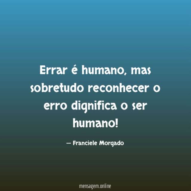 Errar é humano