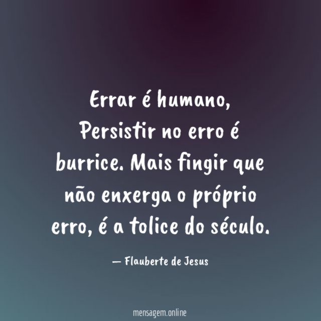 Errar é humano