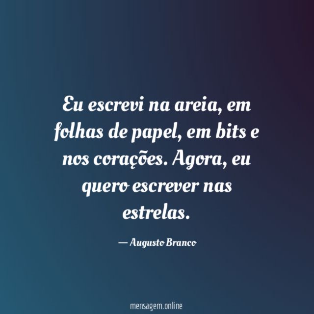 Eu escrevi na areia