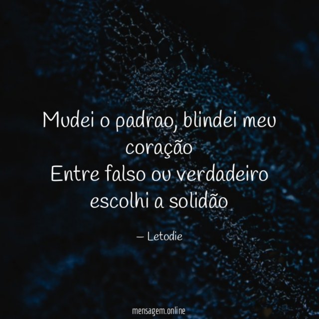 Mudei o padrao