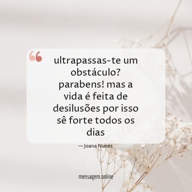 ultrapassas-te um obstáculo