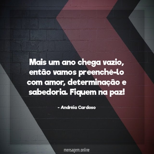 Mais um ano chega vazio