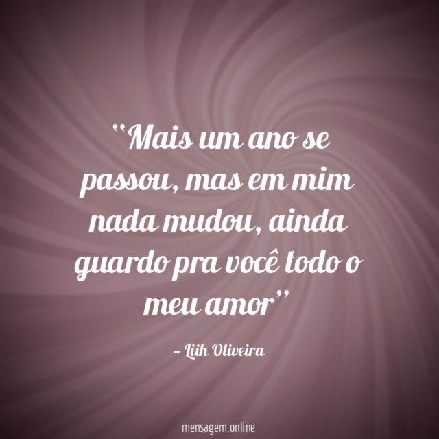 Mais um ano se passou