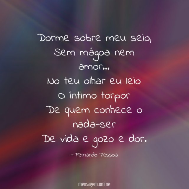 Dorme sobre meu seio