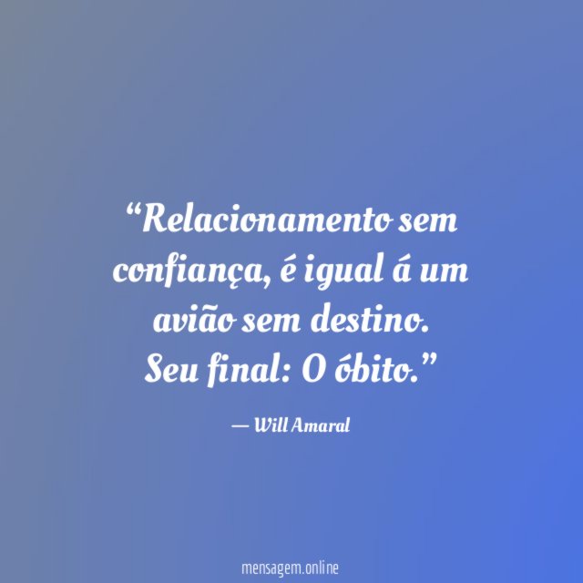 Relacionamento sem confiança