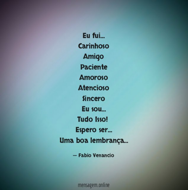 Eu fui…