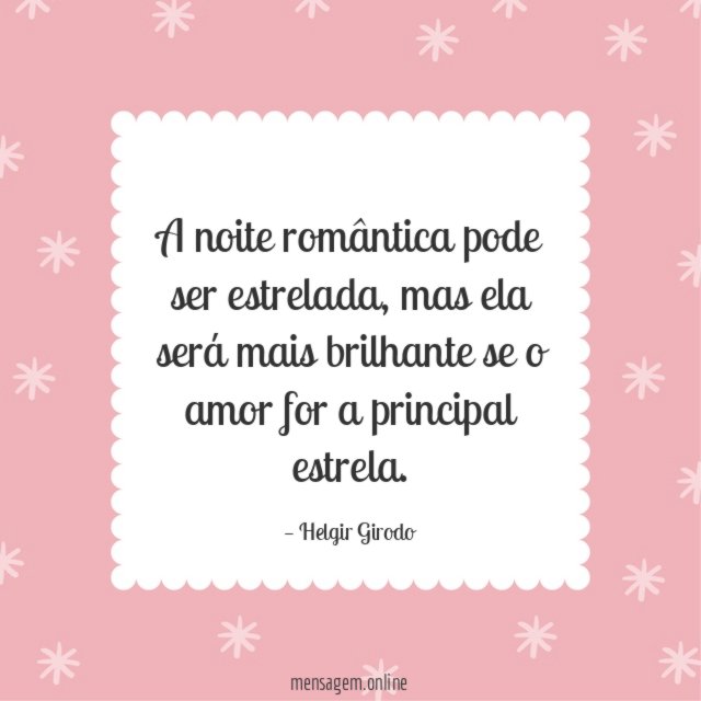 A noite romântica pode ser estrelada