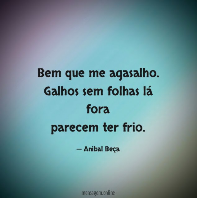 Bem que me agasalho