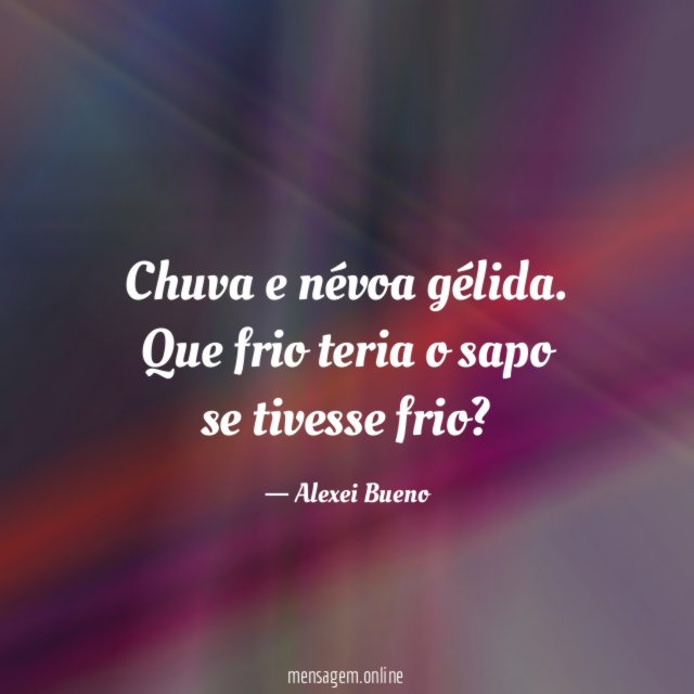 Chuva e névoa gélida