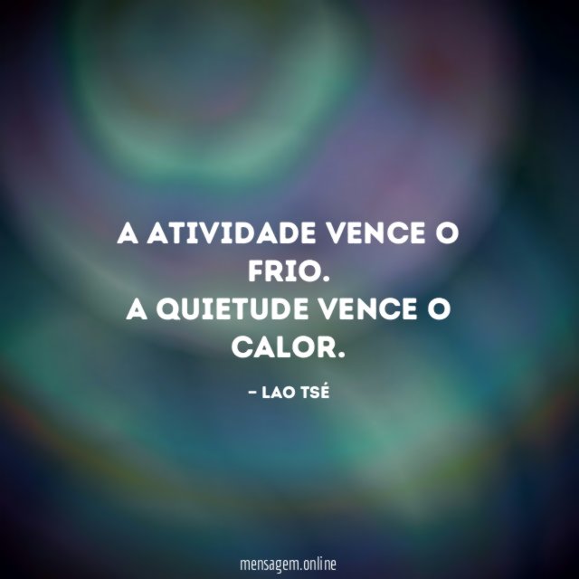 A atividade vence o frio