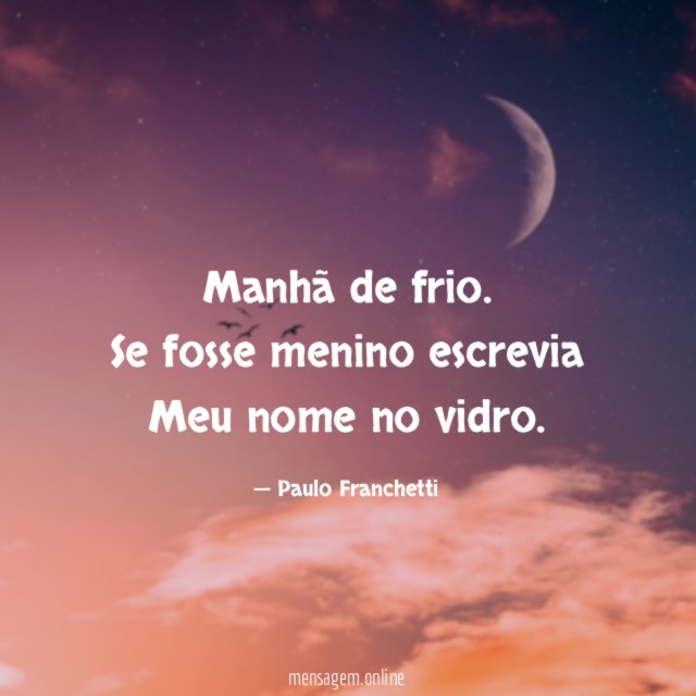 Manhã de frio