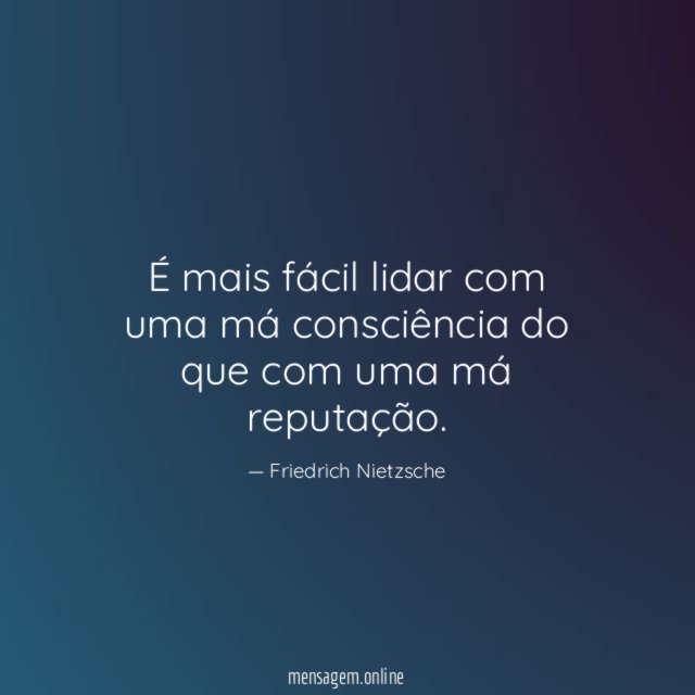 É mais fácil lidar com uma má consciência