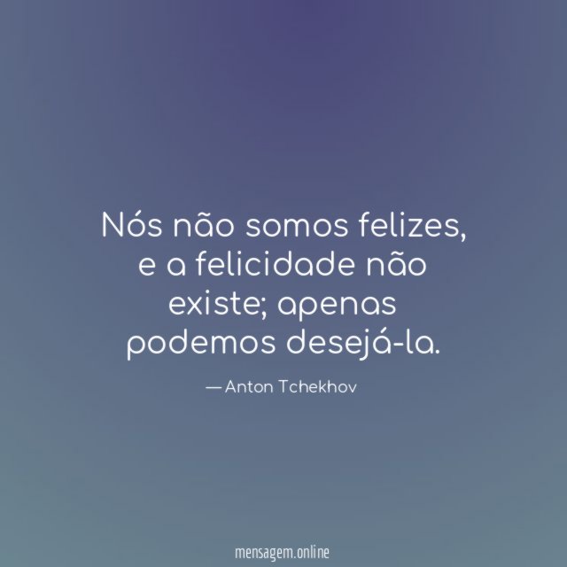 Nós não somos felizes