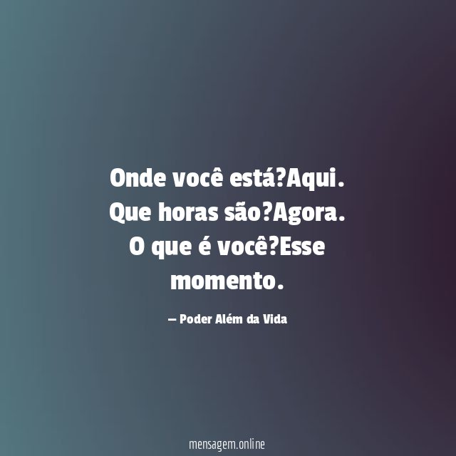 Onde você está