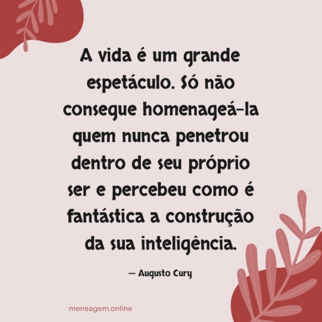 A vida é um grande espetáculo