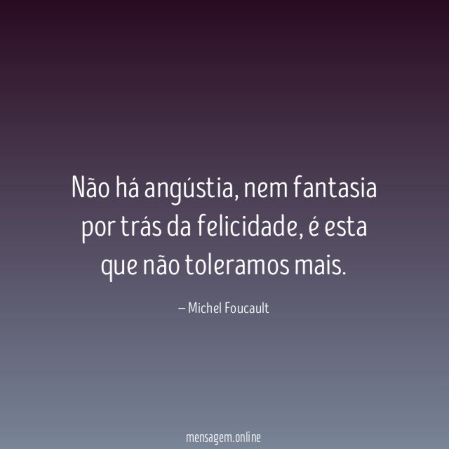 Não há angústia