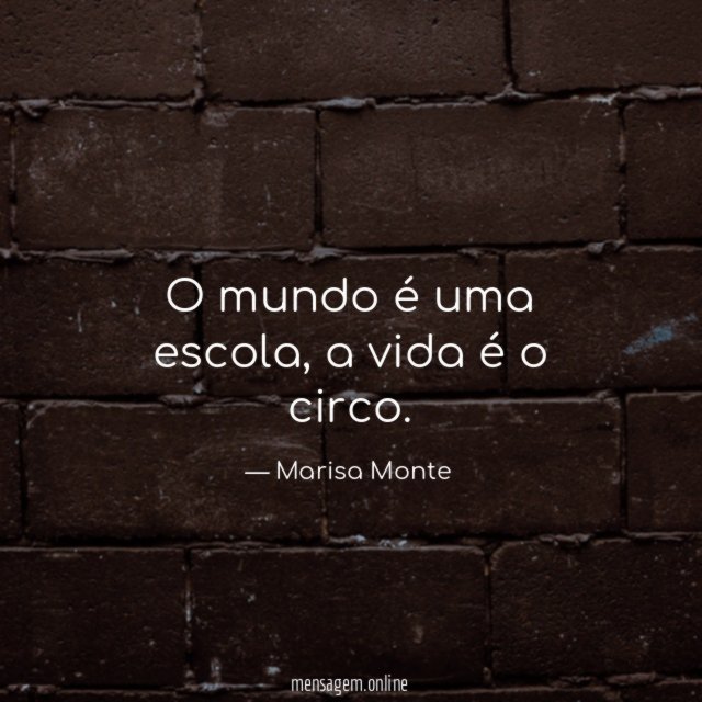 O mundo é uma escola