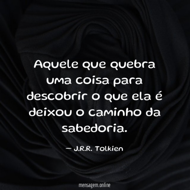 Aquele que quebra uma coisa para descobrir