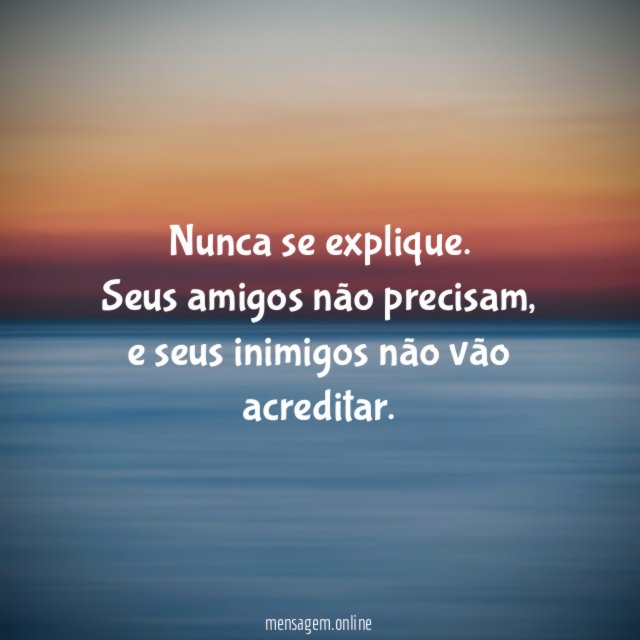 Nunca se explique