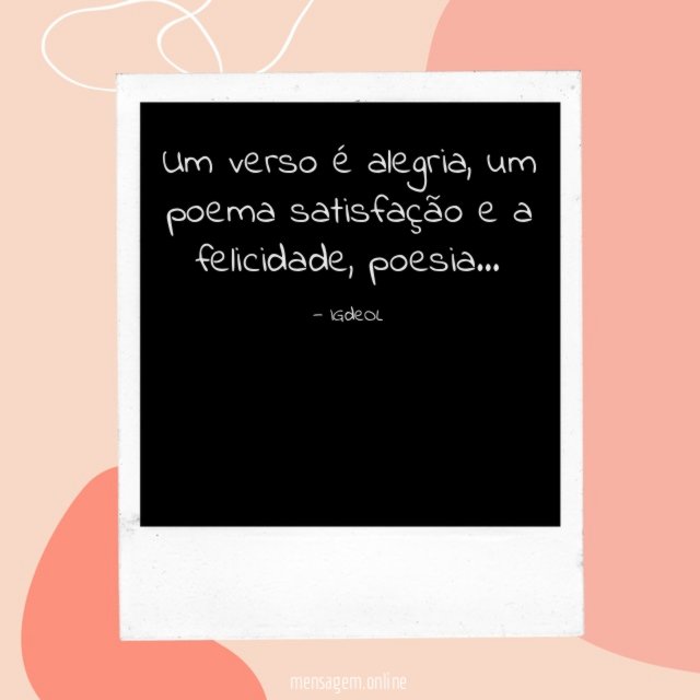 Um verso é alegria