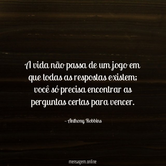 A vida não passa de um jogo em