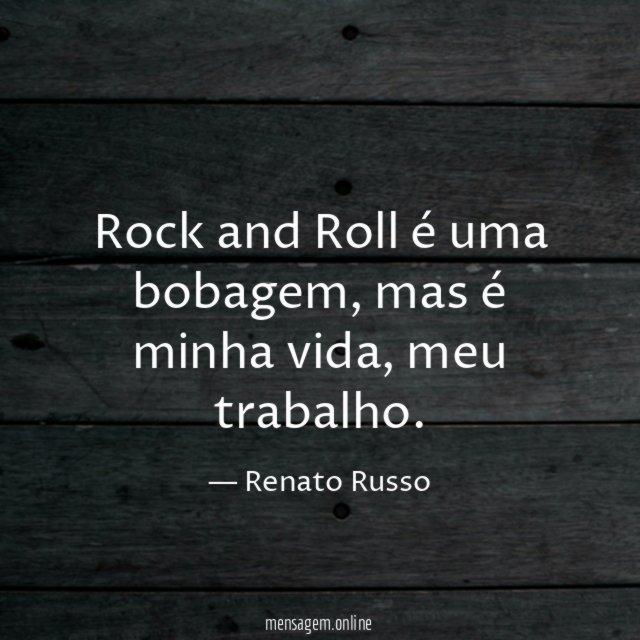 Rock and Roll é uma bobagem