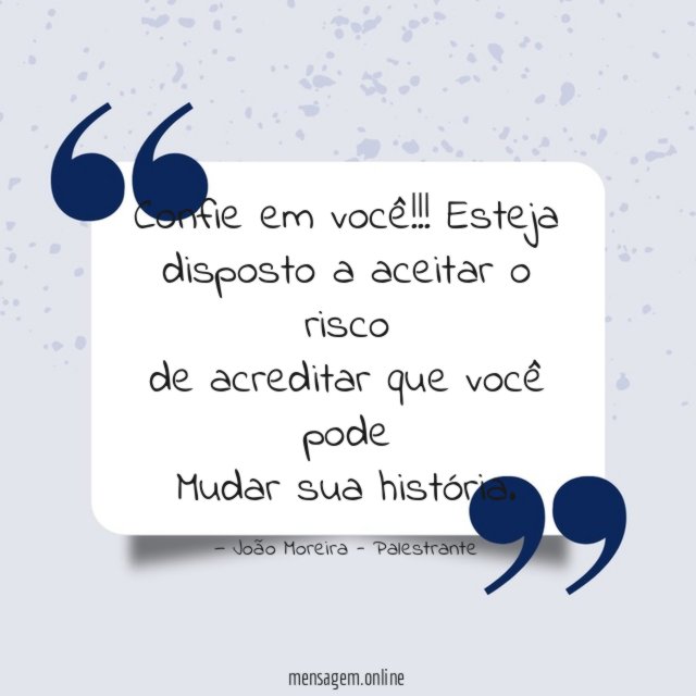 Confie em você