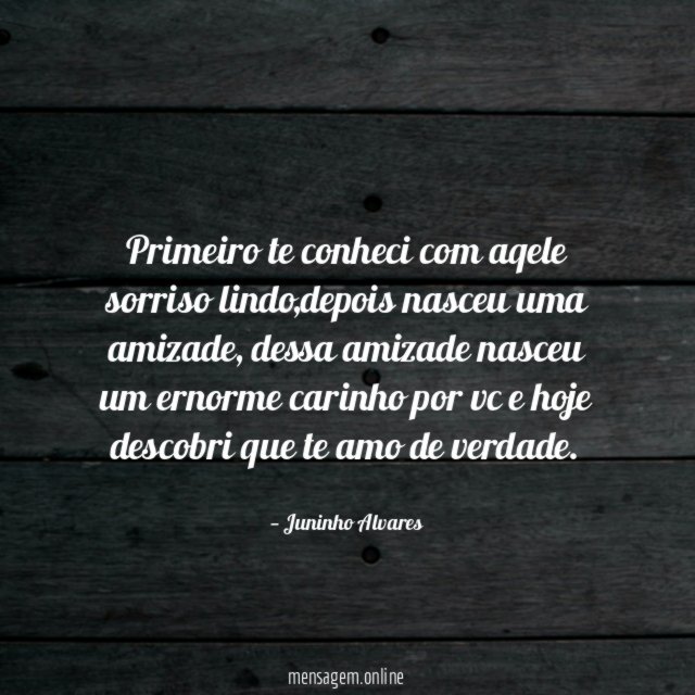 Primeiro te conheci com aqele sorriso lindo