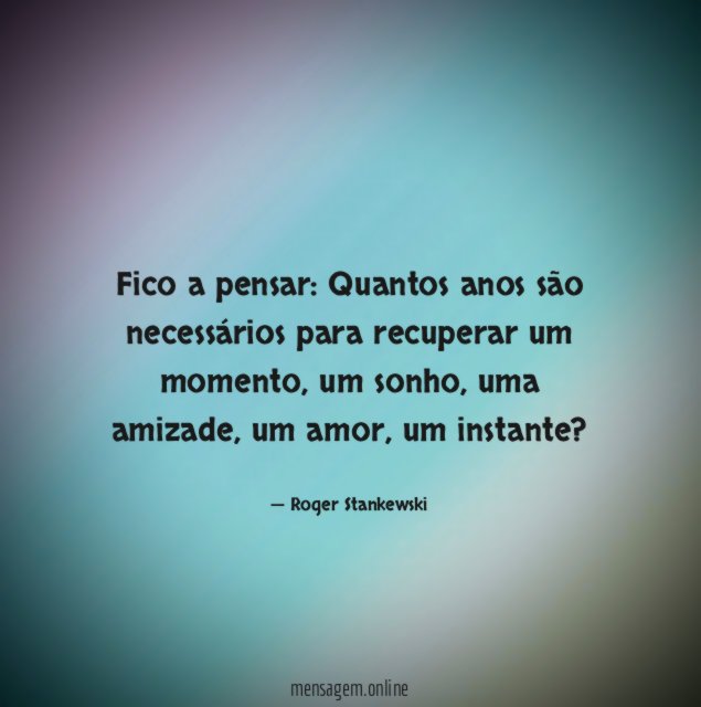 Fico a pensar