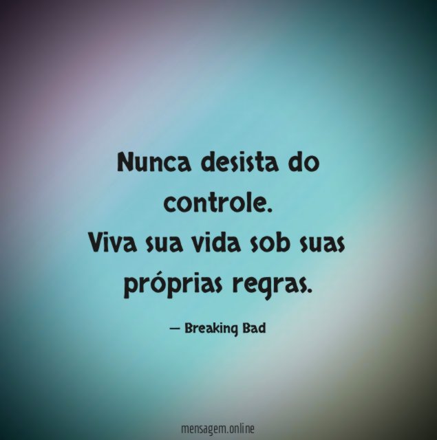 Nunca desista do controle