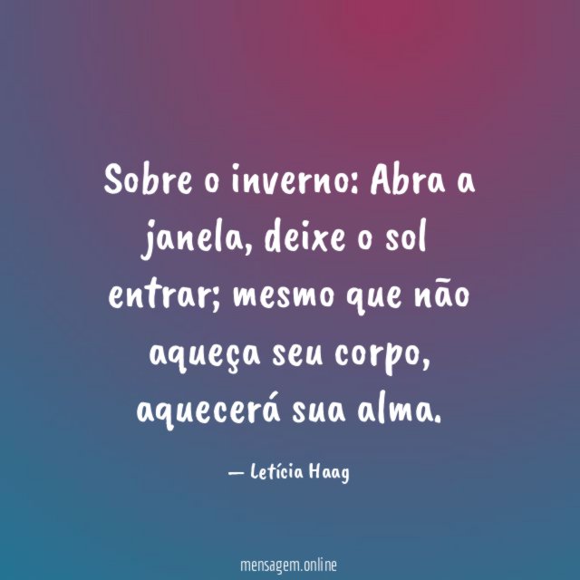 Sobre o inverno